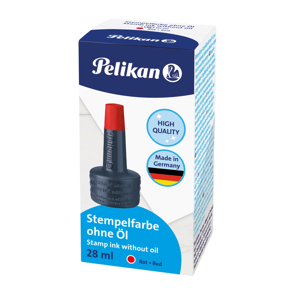 INCHIOSTRO ROSSO 4K S/OLIO 28ML X CUSCINETTI PELIKAN