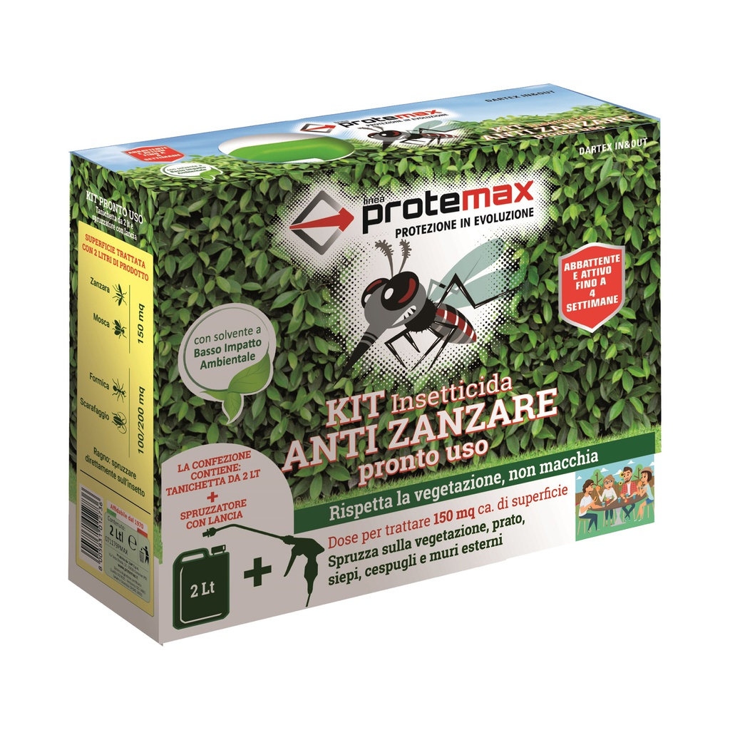Kit insetticida antizanzare pronto all'uso Protemax(delist