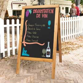 LAVAGNA TEAK A CAVALLETTO 69x125cm SANDWICH Securit