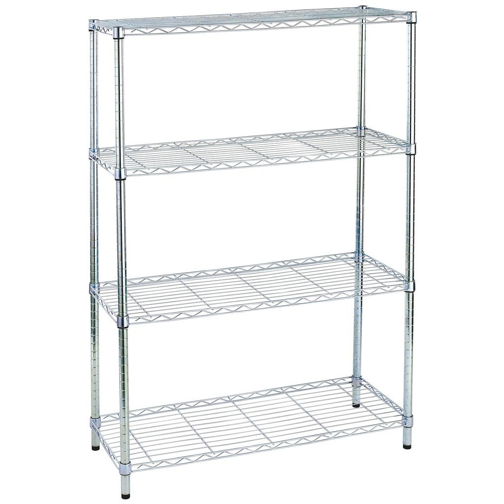 LIBRERIA 4 RIPIANI ACCIAIO CROMATO 36x90cmH137cm ARCHIMEDE LIGHT