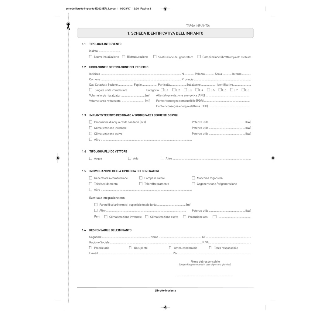 LIBRETTO IMPIANTO CLIMATIZZAZIONE EMILIA 297x210mm 48pag E2621ER EDIPRO