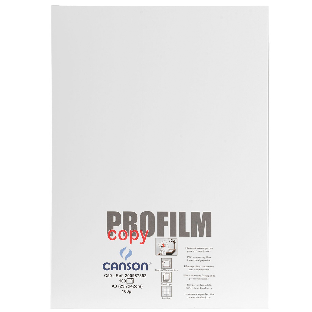 LUCIDI C50 A3 100FG PROFILMCOPY FOTOCOPIE B/N S/RETROFOGLIO CANSON
