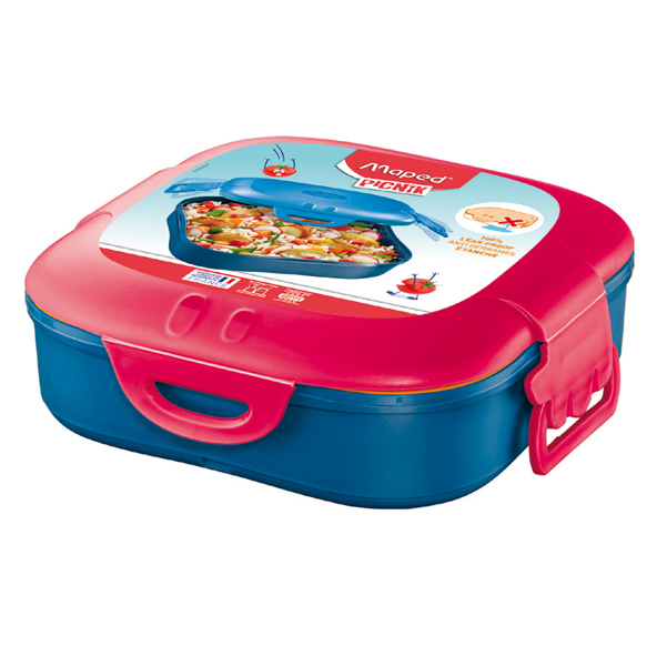 ***Lunch Box 1 scompartimento rosa corallo Picnik Concept Maped