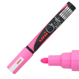 Marcatore a gesso liquido UNI CHALK p.tonda rosa fluo UNI MITSUBISHI