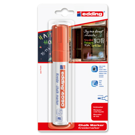 Marcatore EDDING 4090 punta scalpello gesso liquido rosso