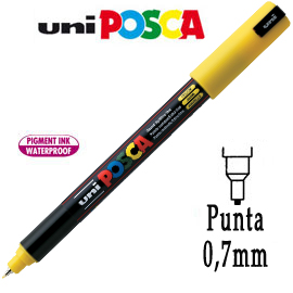 Marcatore UNI POSCA Pen PC1M p.extra fine 0,7mm giallo UNI MITSUBISHI