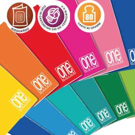 MAXIQUADERNO 210x297mm A4 20fg+1 80gr riga di 1a ONE COLOR BLASETTI