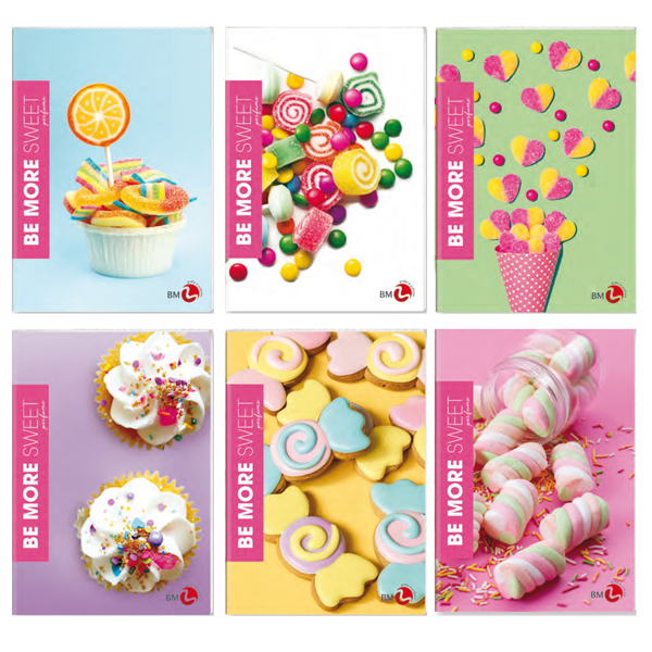 Maxiquaderno A4 36fg+2 100gr 5mm SWEET Be More BM