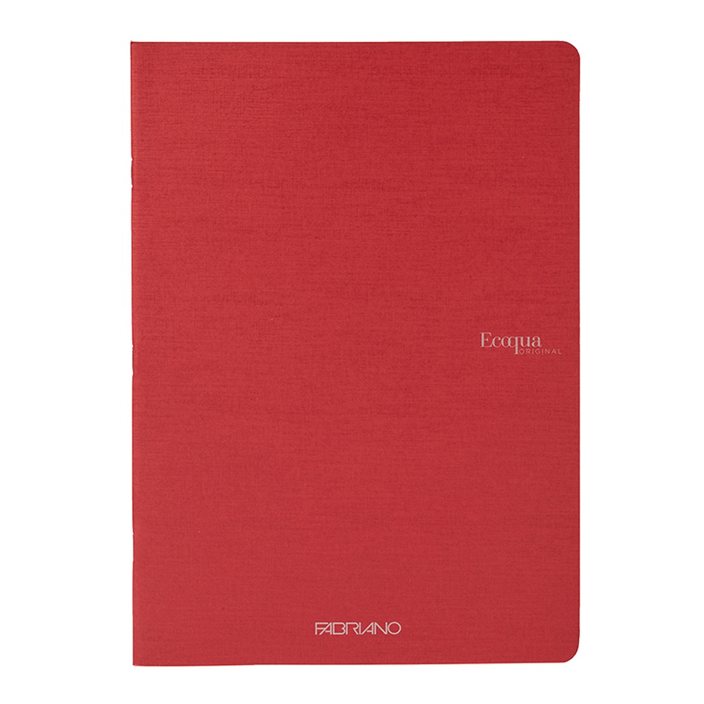 Maxiquaderno A4 38fg+2 90gr 1rigo Ecoqua original PM rosso scuro Fabriano