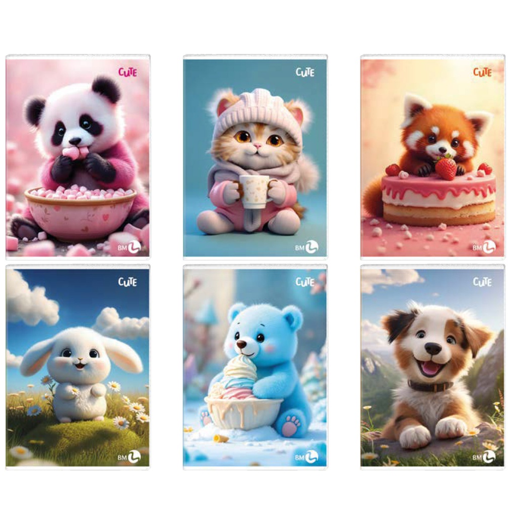 Maxiquaderno A4 40FG+2 80gr 1rigo Cute BM