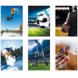 Maxiquaderno A4 40fg+2 80gr 5mm Sport BM