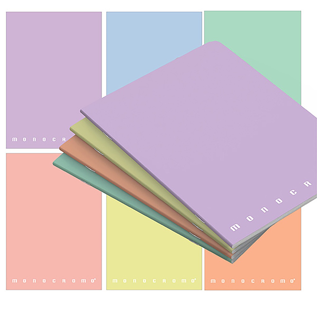 Maxiquaderno A4 80gr 40+2fg 1rigo c/margine linea Pastel Monocromo Pigna