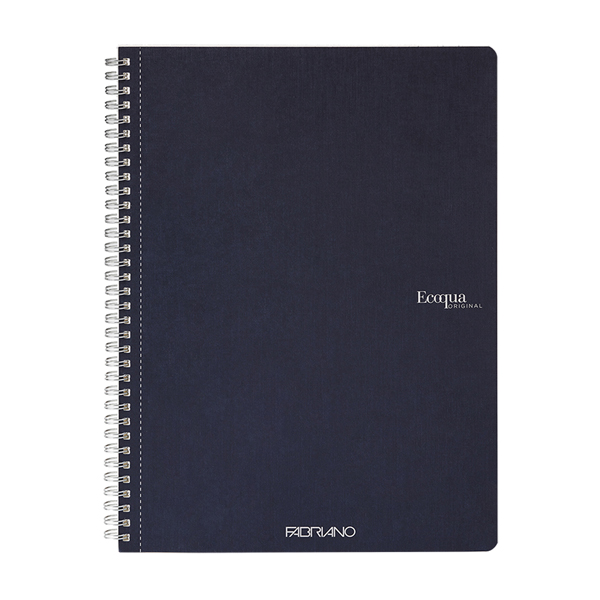 Maxiquaderrno A4 70fg 90gr 5mm Ecoqua Original spiralato blu scuro Fabriano