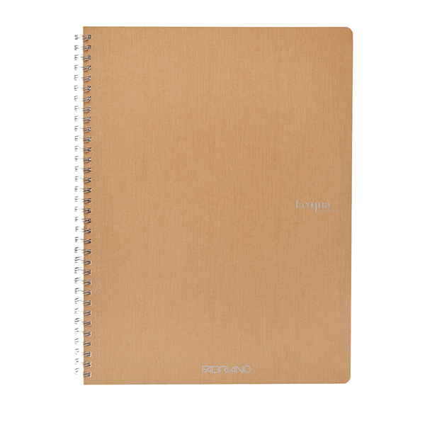 Maxiquaderrno A4 70fg 90gr 5mm Ecoqua Original spiralato bruno Fabriano