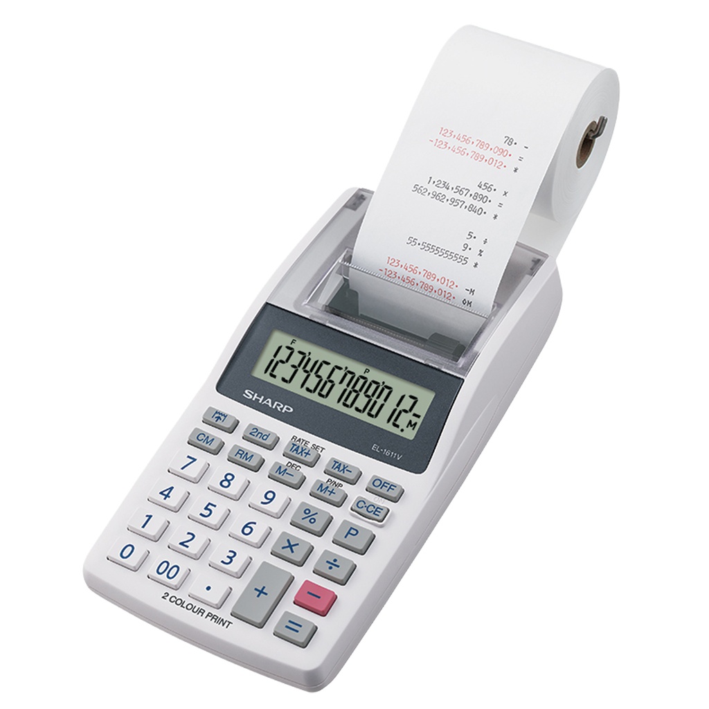 MINI CALCOLATRICE SCRIVENTE EL 1611V SHARP 12CIFRE