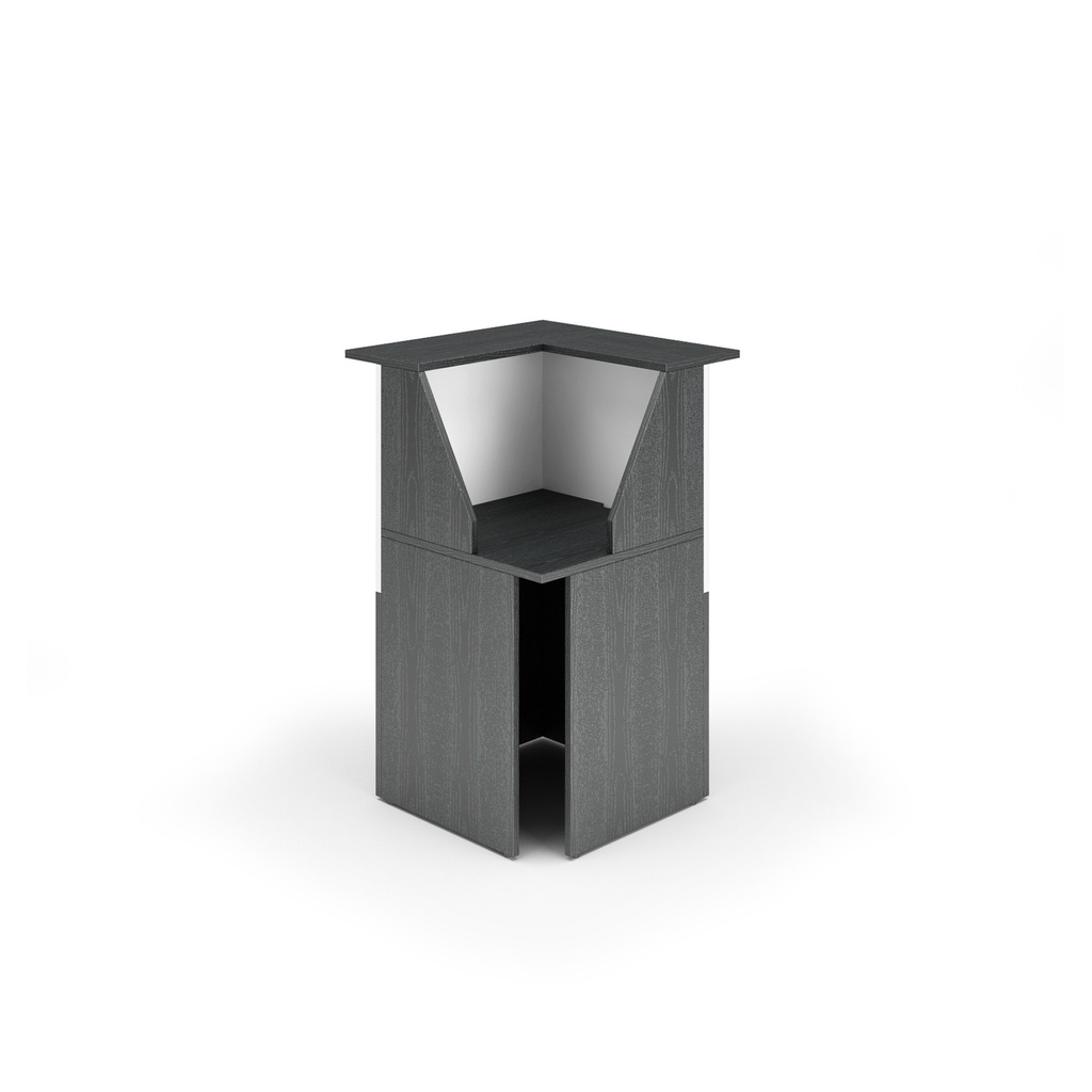 MODULO RECEPTION 90  76x76x117cm NERO VEN. /BIANCO - PRESTIGE