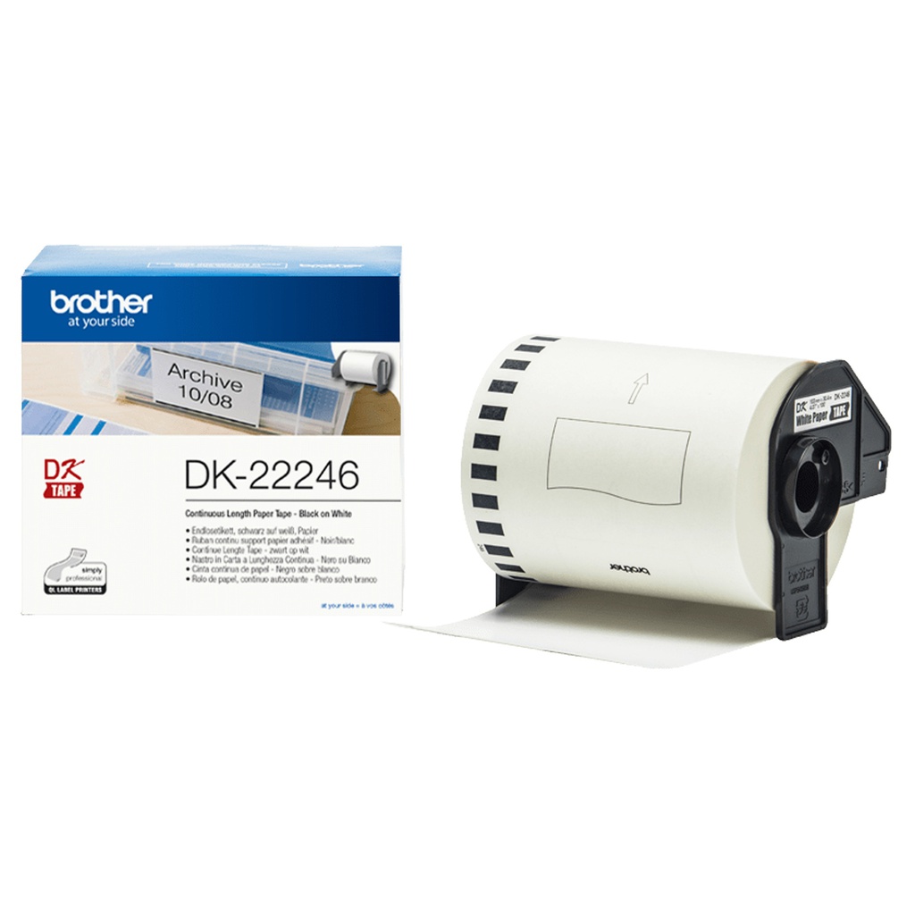 Nastro ades in carta Nero/Bianco 103.6 mm-30.48 metri lunghezza per QL1100/1110N