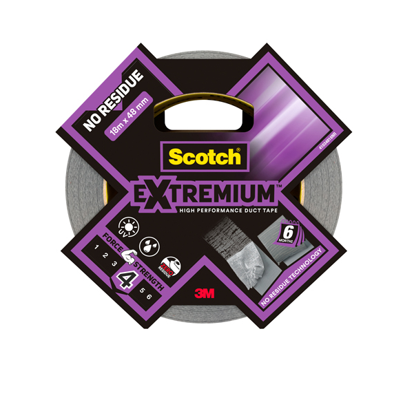 Nastro adesivo EXTRA resistente NOresidui 48mmx18m nero Scotch®