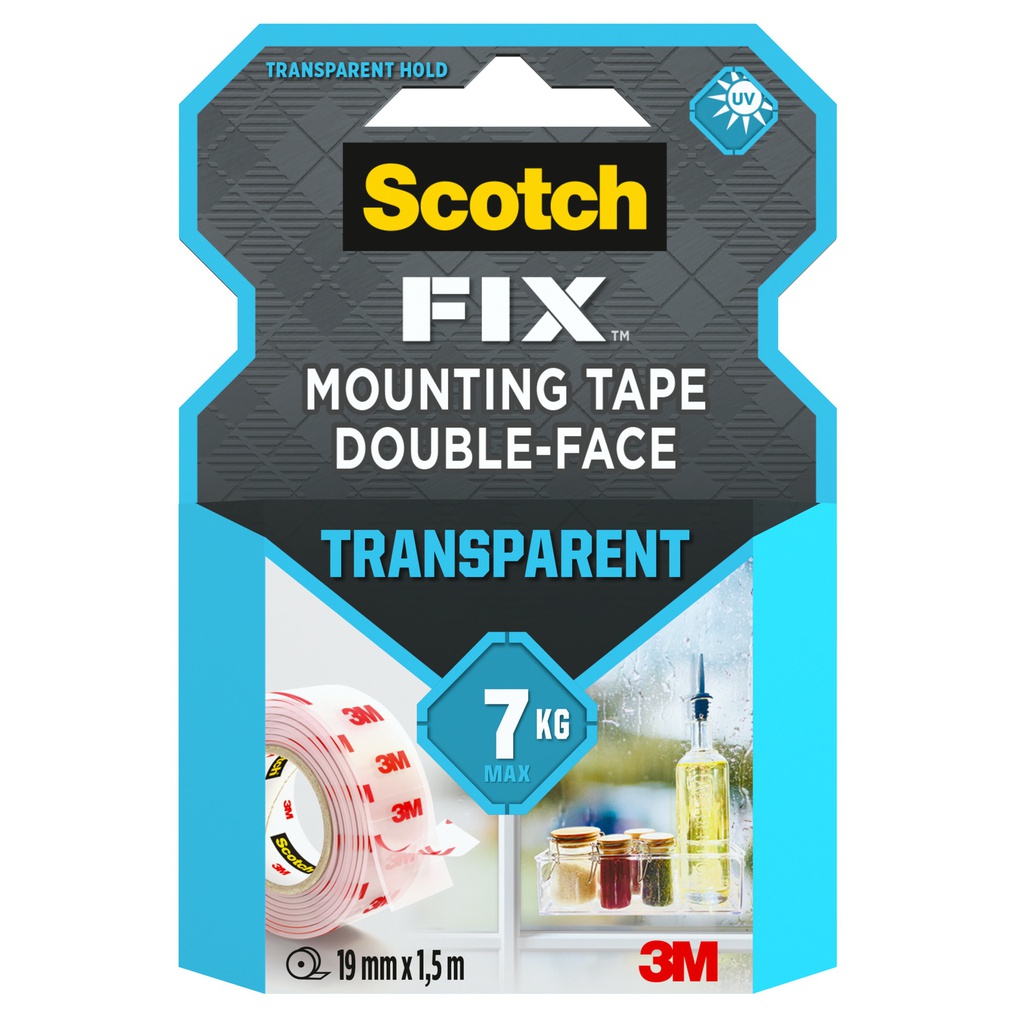 Nastro biadesivo Scotch FIX 19MMX1,5MT trasparente Scotch®