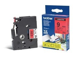 NASTRO BROTHER TZ-E421 9MMX8MT NERO/ROSSO