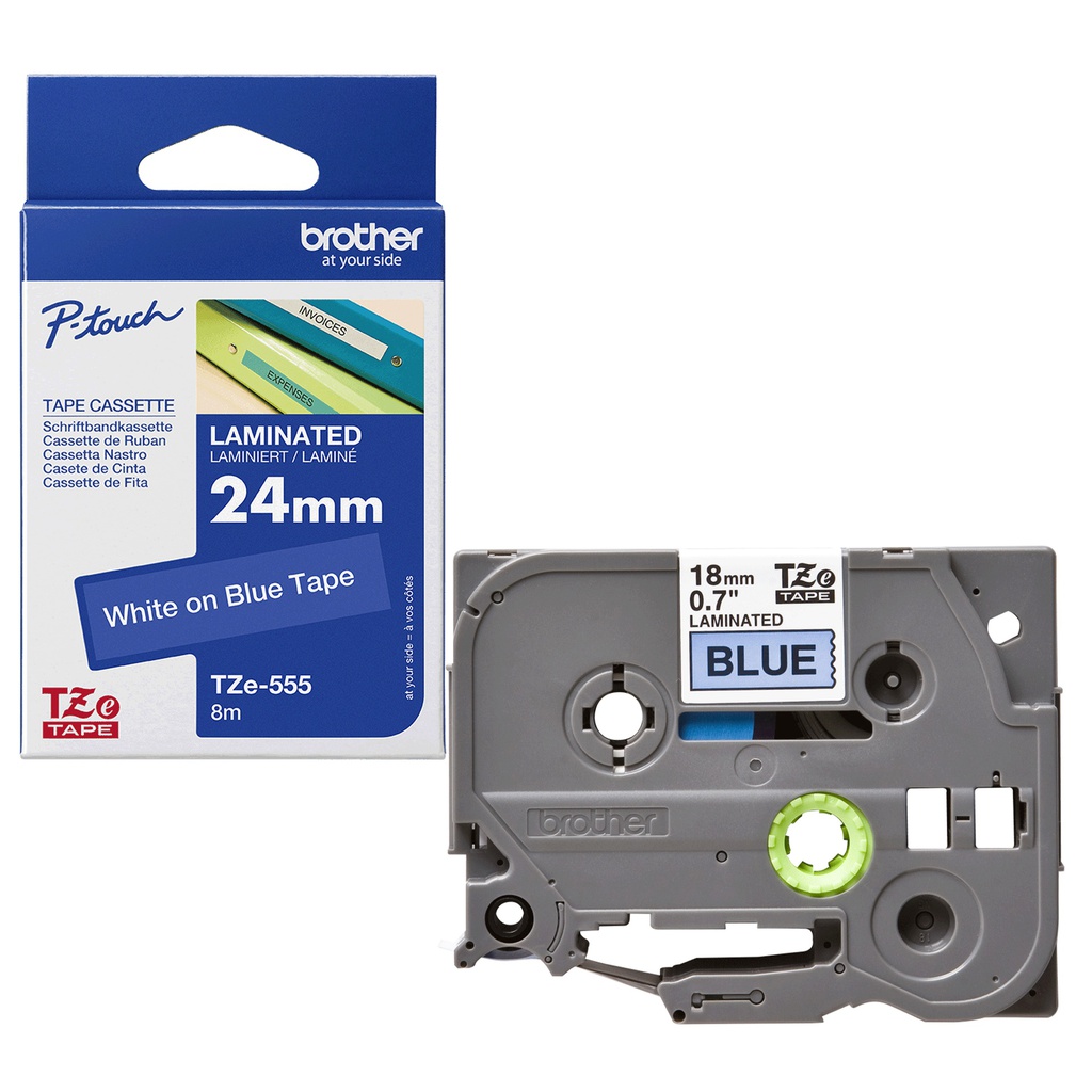 NASTRO BROTHER TZ-e541 18MMx8MT NERO/BLU