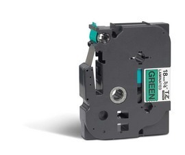 NASTRO BROTHER TZe741 18MMx8MT NERO/VERDE
