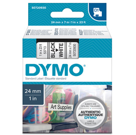 NASTRO DYMO TIPO D1 (24MMX7MT NERO/BIANCO 537130