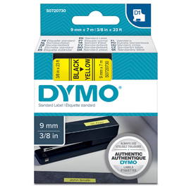 NASTRO DYMO TIPO D1 (9MMX7M NERO/GIALLO 409180