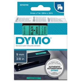 NASTRO DYMO TIPO D1 (9MMX7M NERO/VERDE 409190