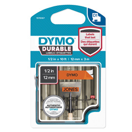 NASTRO DYMO TIPO D1 DURABLE (12MMX3MT NERO/ARANCIONE 1978367