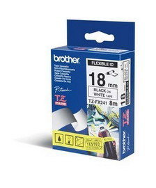 NASTRO LAM. FLESSIBILE TZE-FX241 18MMx8MT NERO/BIANCO