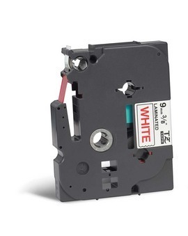 NASTRO LAMINATO BROTHER TZE-222 9MMx8MT ROSSO/BIANCO