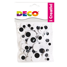 Occhietti adesivi ovali busta da 50pz misure assortite DECO