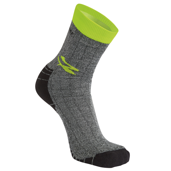 ***Pack 2 paia calze corte grigio/giallo Tg. unica Giady U-Power