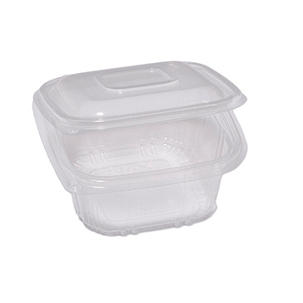 Pack 50 contenitori in PP coperchio incernierato 12x12cm H5,5cm Europack QC0-375