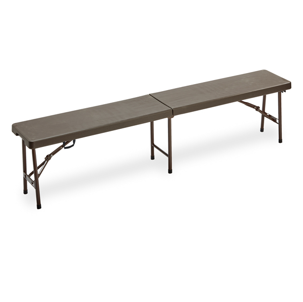 Panca pieghevole L183cm in HDPE noce Horeca
