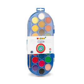 PASTIGLIE ACQUERELLO IN 22 COLORI D 30mm PRIMO