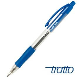 Penna sfera scatto EASY GEL tratto 0,5mm blu TRATTO