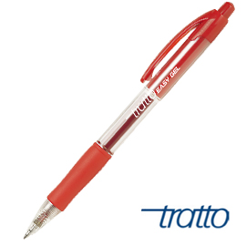 Penna sfera scatto EASY GEL tratto 0,5mm rosso TRATTO