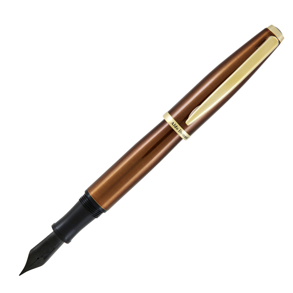 Penna stilografica Aldo Domani punta M fusto tabacco Monteverde