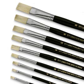 PENNELLO PUNTA PIATTA pura setola N 0 SERIE 577 LEBEZ