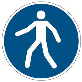 Pittogramma adesivo da terra ''Passaggio Obbligatorio'' D 43cm 1731 Durable