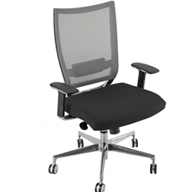 POLTRONA SEMIDIREZIONALE COT XL (150kg NERO e RETE GRIGIA