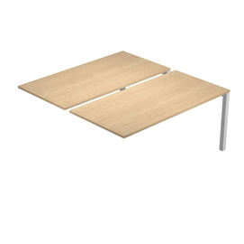 Postazione doppia aggiuntiva per scrivanie 120X166cm Rovere - AgorA'
