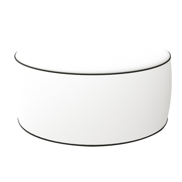 Pouf Ottoman bianco H 23x53 D cm