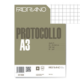Protocollo 5mm 200fg 60gr f.to A3 chiuso (21x29,7cm Fabriano