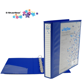 Raccoglitore KingShow 30 A4 4D blu 22X30cm personalizzabile STARLINE