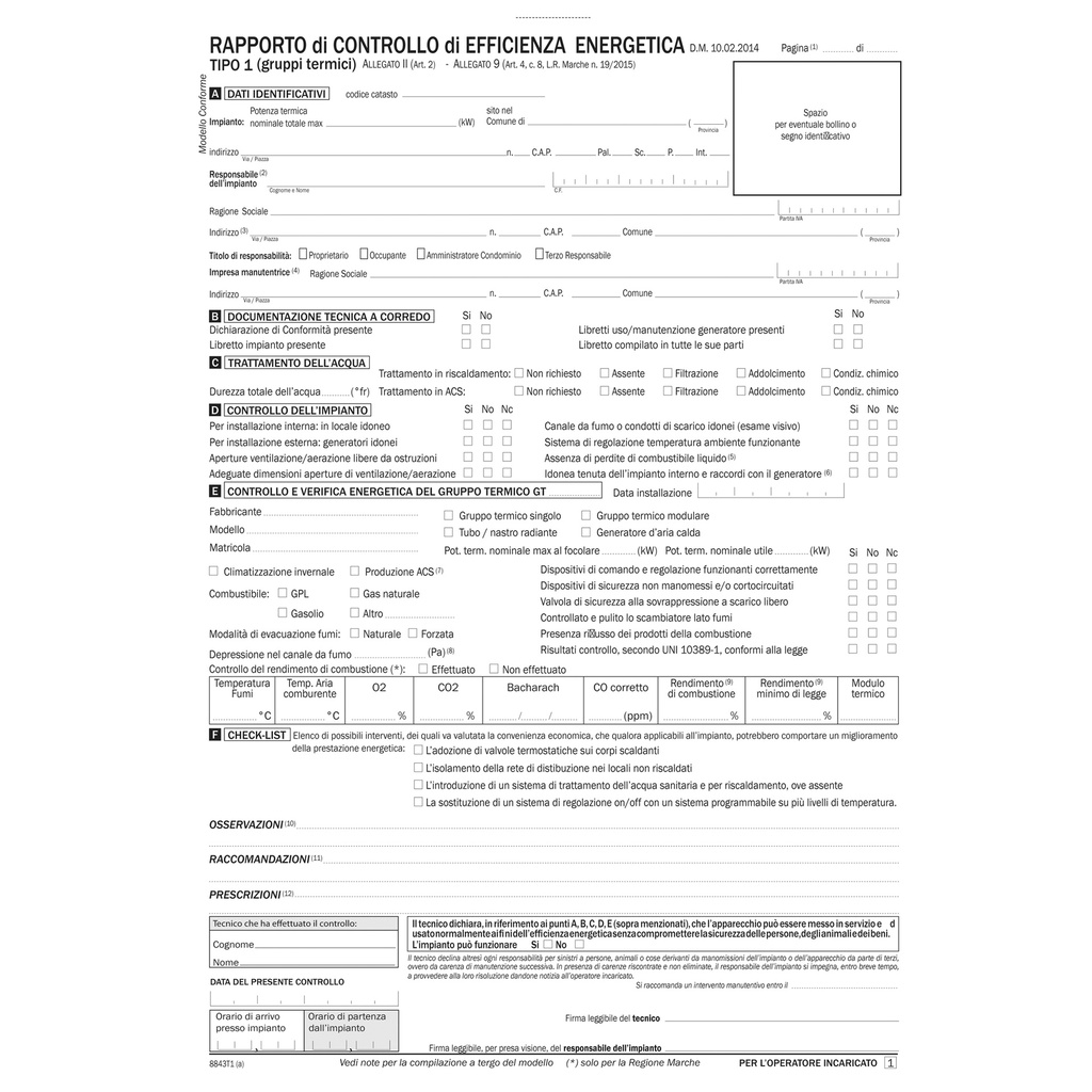 Rapporto di controlla efficienza energetica T1 snap 3 copie 8843T1000G
