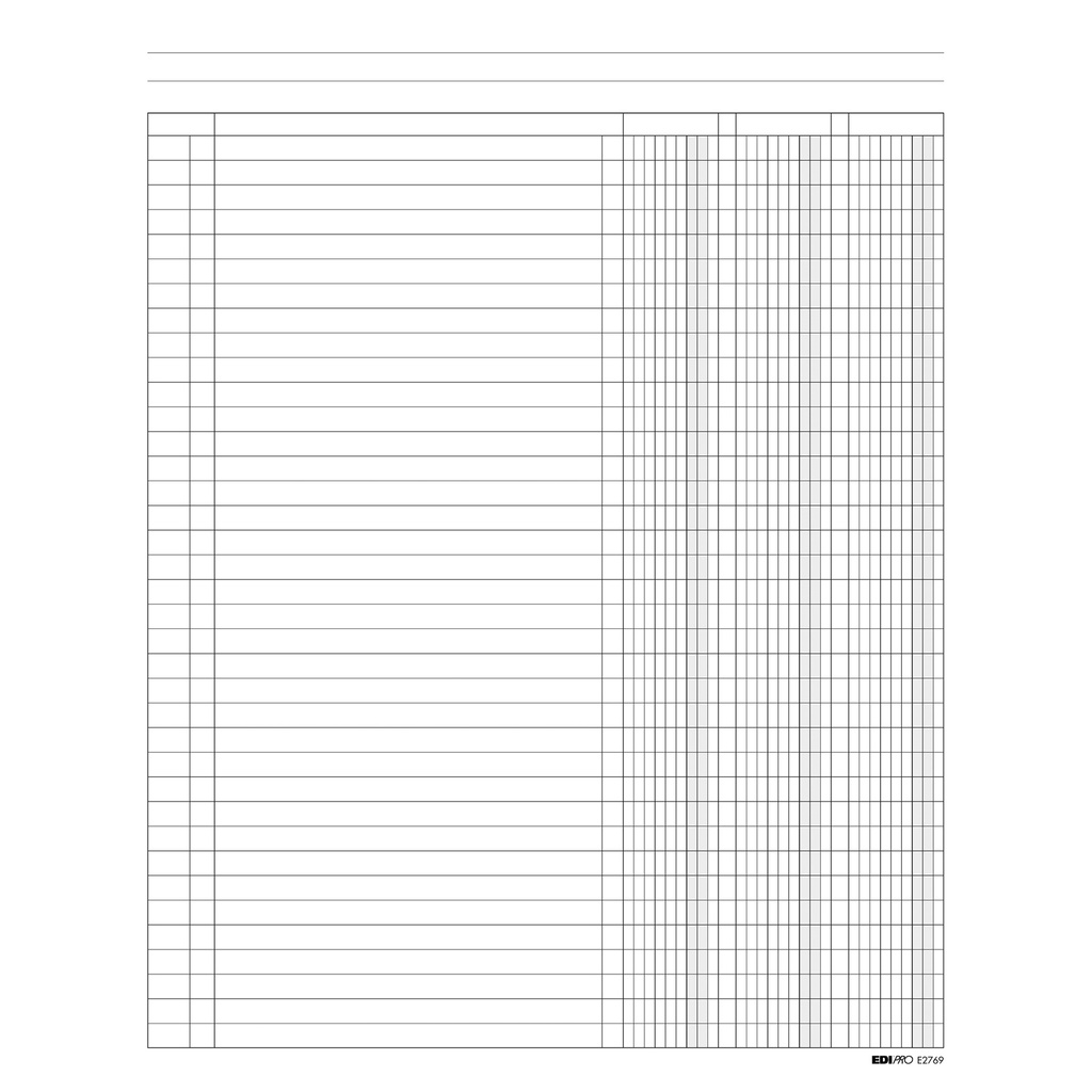 REGISTRO A 3 COLONNE 100PAG. 31X24CM E2769 EDIPRO