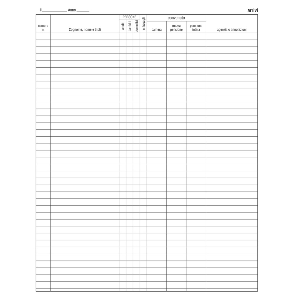 REGISTRO ARRIVI PARTENZE 31x24.5cm 46pag E2839 EDIPRO